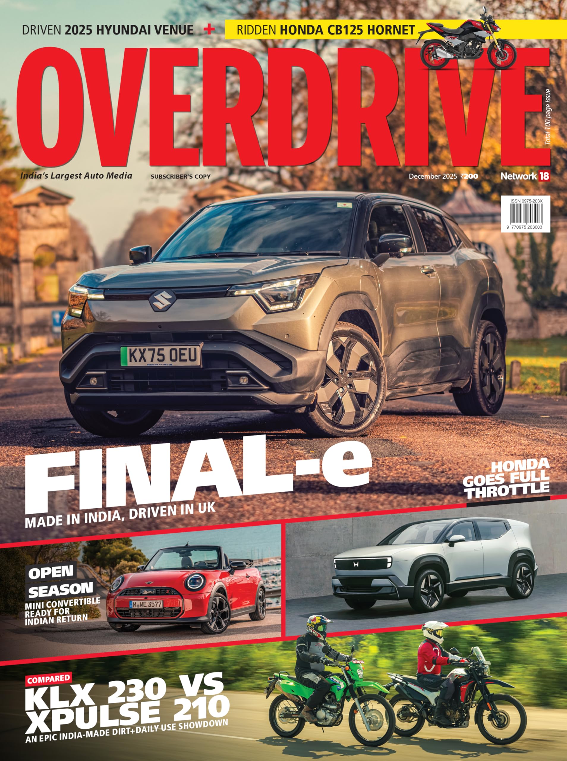 OVERDRIVE DECEMBER 2025 issue : Network18 Media & Investments Ltd