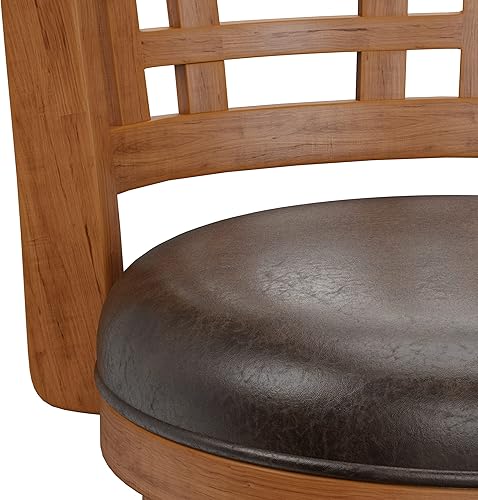 Miniatura 7 de Hillsdale Fairfox - Taburete de altura de mostrador giratorio de 24.5 pulgadas de madera, roble Roble,Negro -,Cepillo de alambre azul,Natural,Blanco