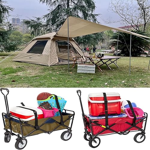 Miniatura 4 de CORRBPEN Correas de hebilla universales compatibles con vagón plegable plegable al aire libre, accesorios de vagón Mac, accesorios de carro plegable