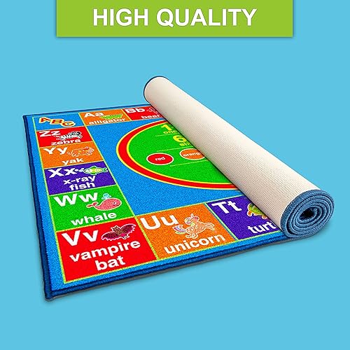Miniatura 6 de ABC - Alfombra educativa antideslizante para niños y niñas, aprendizaje divertido en el aula, sala de juegos, dormitorio, actividades de juego para