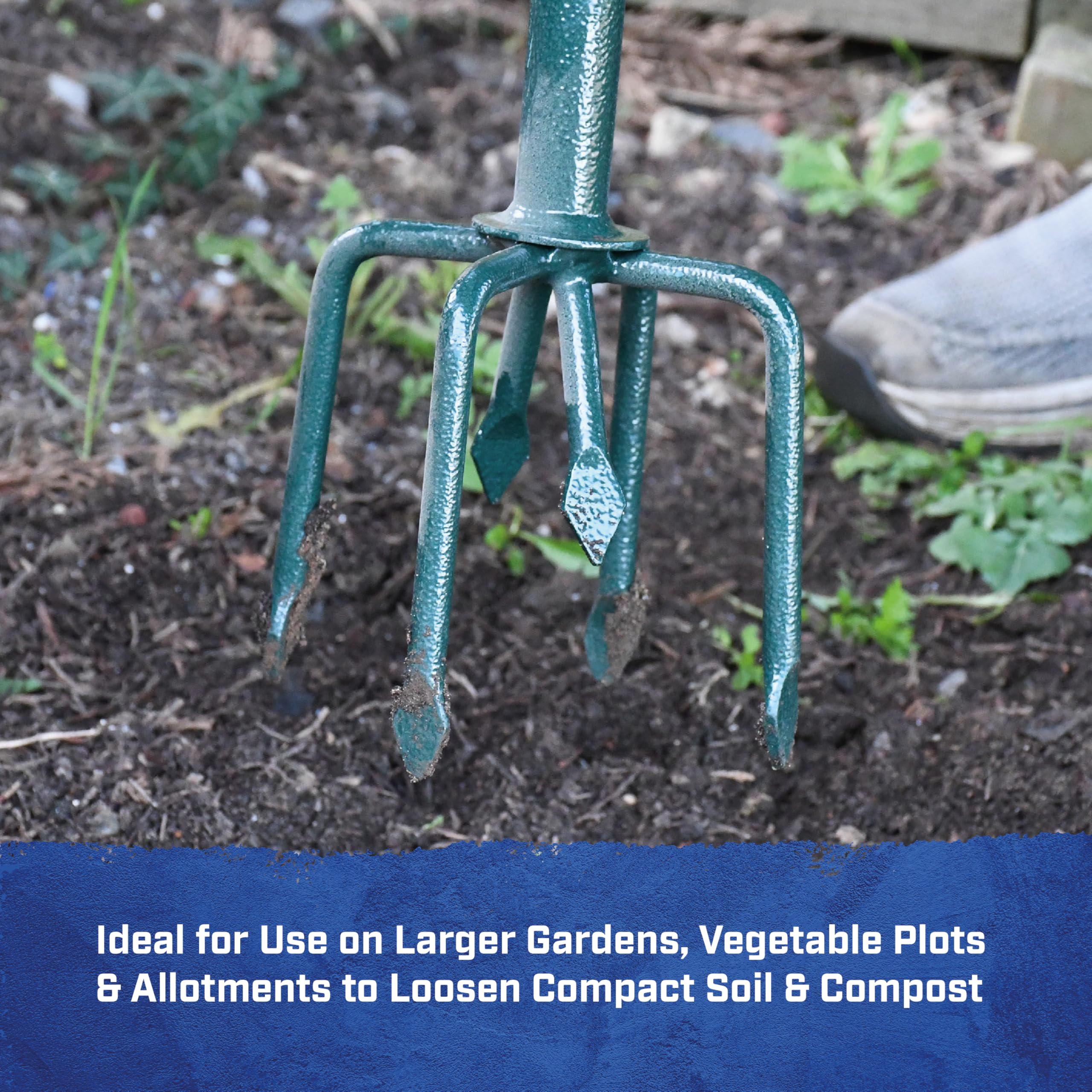 Cultivateur multidents Faithfull Countryman, Outil de Jardin en Acier au Carbone forgé pour ameublir la Terre – Longueur : 920 mm