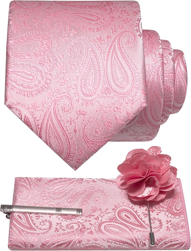 Juego de Corbata y Pañuelo de Bolsillo para Hombre 4 Piezas miniatura 2