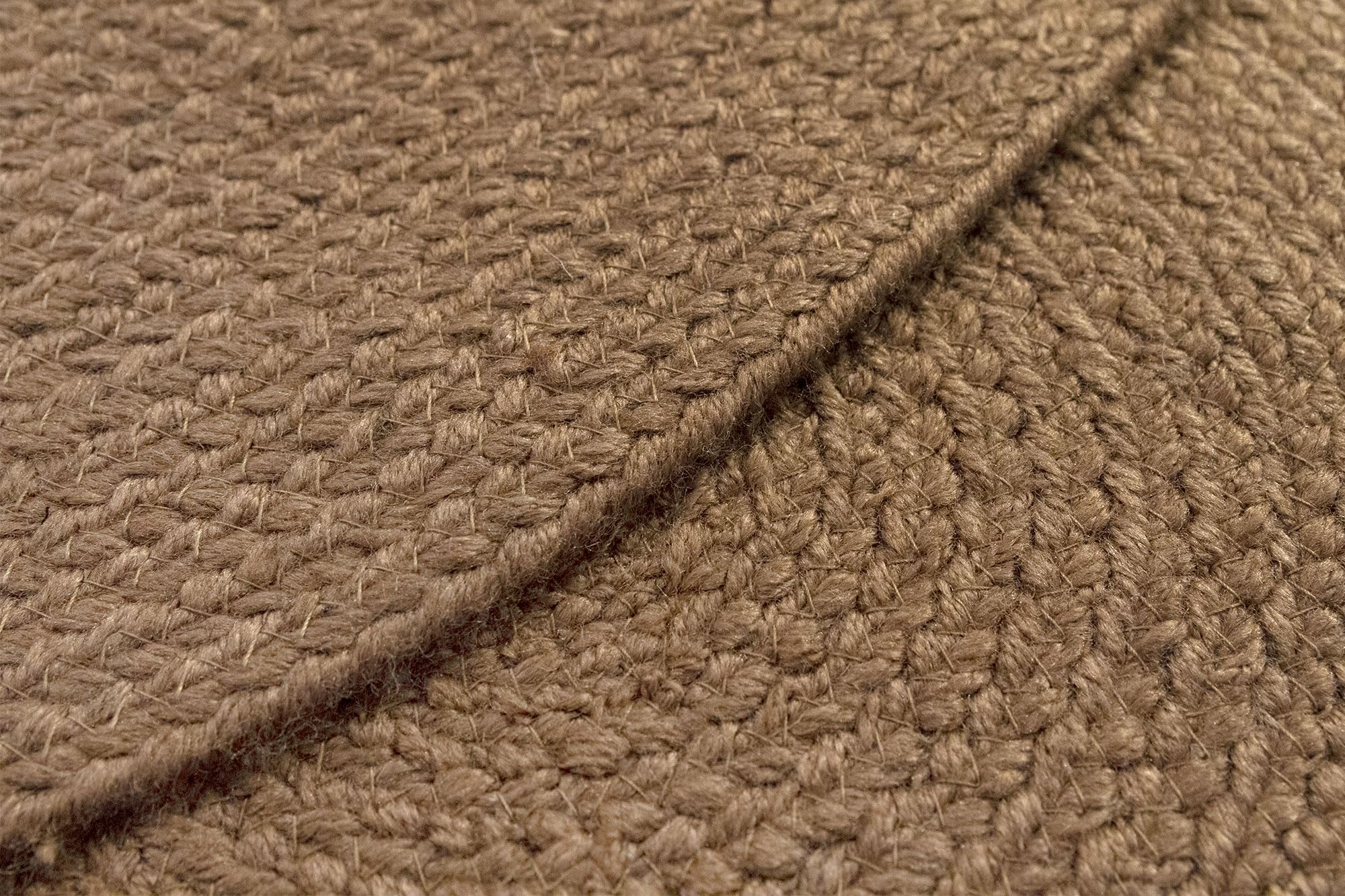 HAMID Tapis Nansa Intérieur/Extérieur en Pet Recyclé – Lavable et Imperméable – Écologique & Durable – Idéal pour Terrasse, Jardin ou Salon (120x120cm, Marron)
