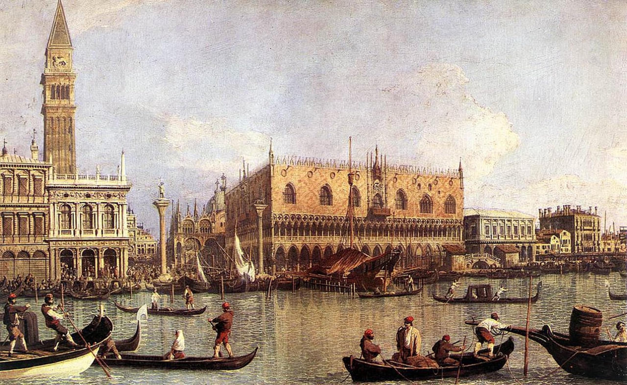Tableau Palazzo Ducale et la Piazza Di San Marco art mural salon - 5