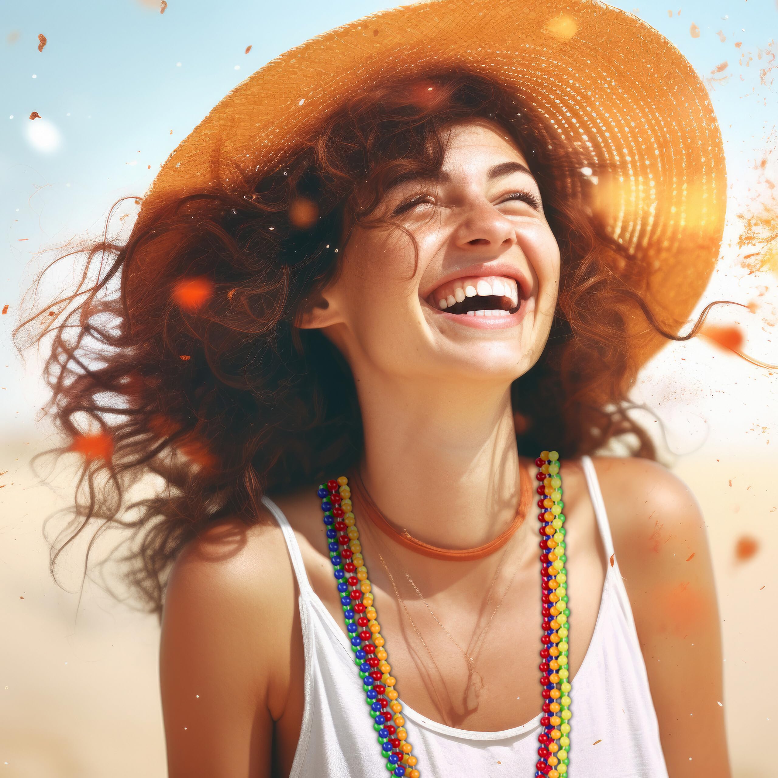 Relaxdays Lot de 30 Colliers Flashy pour Une soirée années 80 ou Hippie, Carnaval, Accessoire déguisement, Multicolore