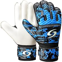 Sporia Adult Youth Goalkeeper Gloves - Breathable Soccer Goalie Gloves with 5 Finger Saver & Strong Wrist Support 4MM Latex