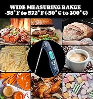 Vista 7 de DOQAUS Termómetro digital para carne, termómetro de lectura instantánea para cocinar con pantalla retroiluminada y giratoria automática, sonda