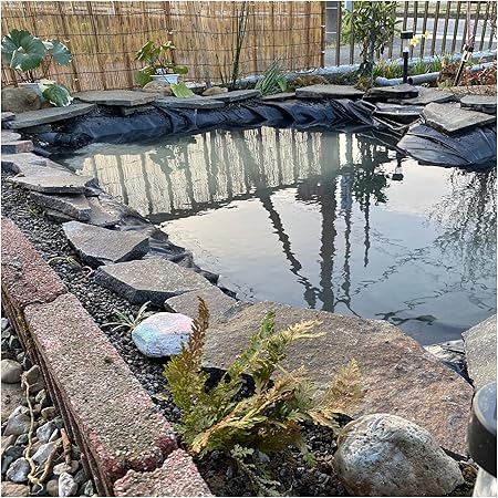 Image Pool Membrane Pond Liner, Fish Pond Liner 4 x 6m 6 x 8m Pond Skins Liner Garden Pool Cover HDPE Pond Liner for Koi Ponds, Streams Fountains and Water Gard(Size:6x5M(20x16ft),Color:40S) Image Pool Membrane Pond Liner, Fish Pond Liner 4 x 6m 6 x 8m Pond Skins Liner Garden Pool Cover HDPE Pond Liner for Koi Ponds, Streams Fountains and Water Gard(Size:6x5M(20x16ft),Color:40S)