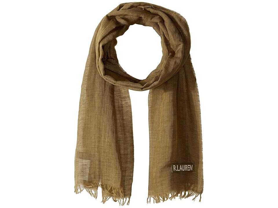 

Polo Ralph Lauren Linen Delave Scarf (Olive) Scarves