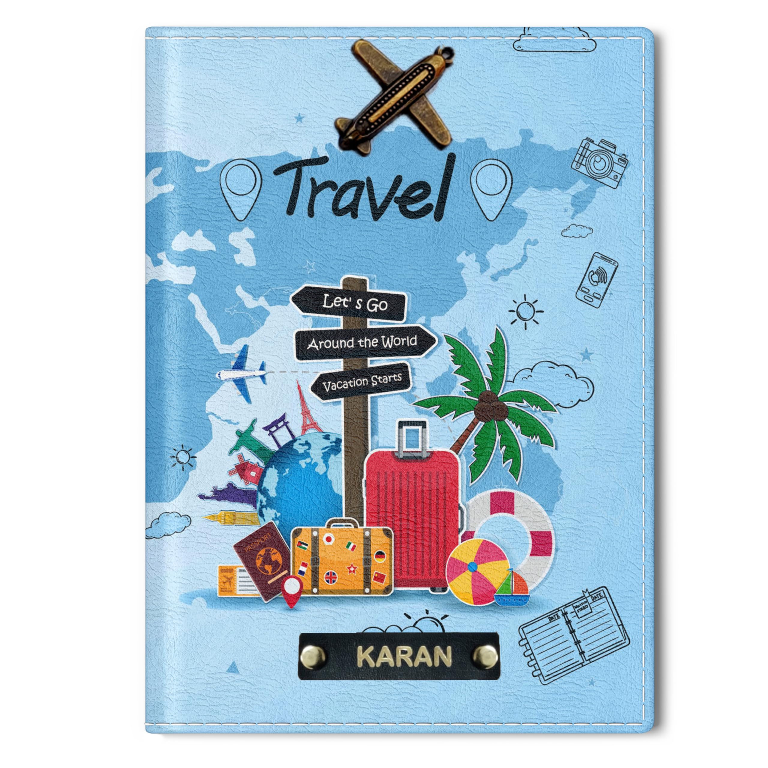 Multicolor Lightweight Unisex Snap Closer Passport Cover (Casual)