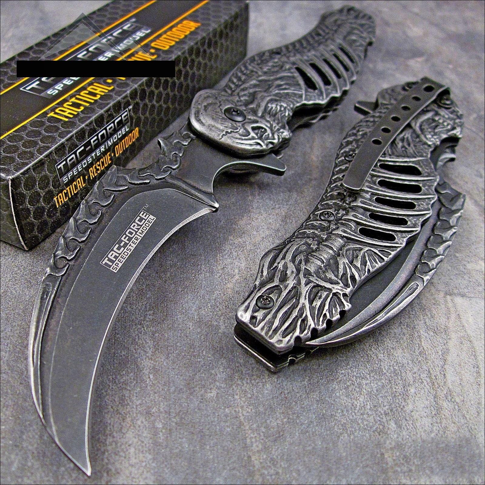 Tac-force Skull Skeleton Claw Folding Blade Pocket Knife