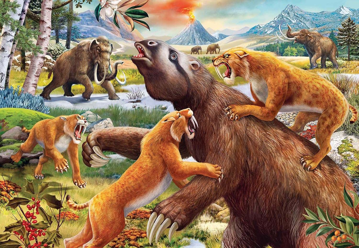 Ravensburger Jurassic Wildlife 2 x 24 Piece Jigsaw Puzzle Set for Kids - 05179 - Every Piece is Unique, Pieces Fit Together Perfectly