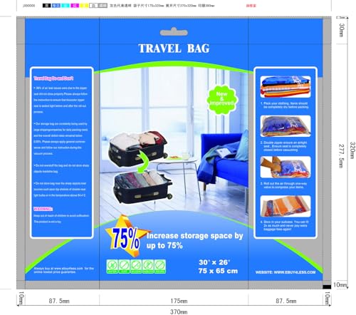 18 Pack Roll Up Space Saver Travel Storage Bags, No Vacuum Needed, 10 xl (30