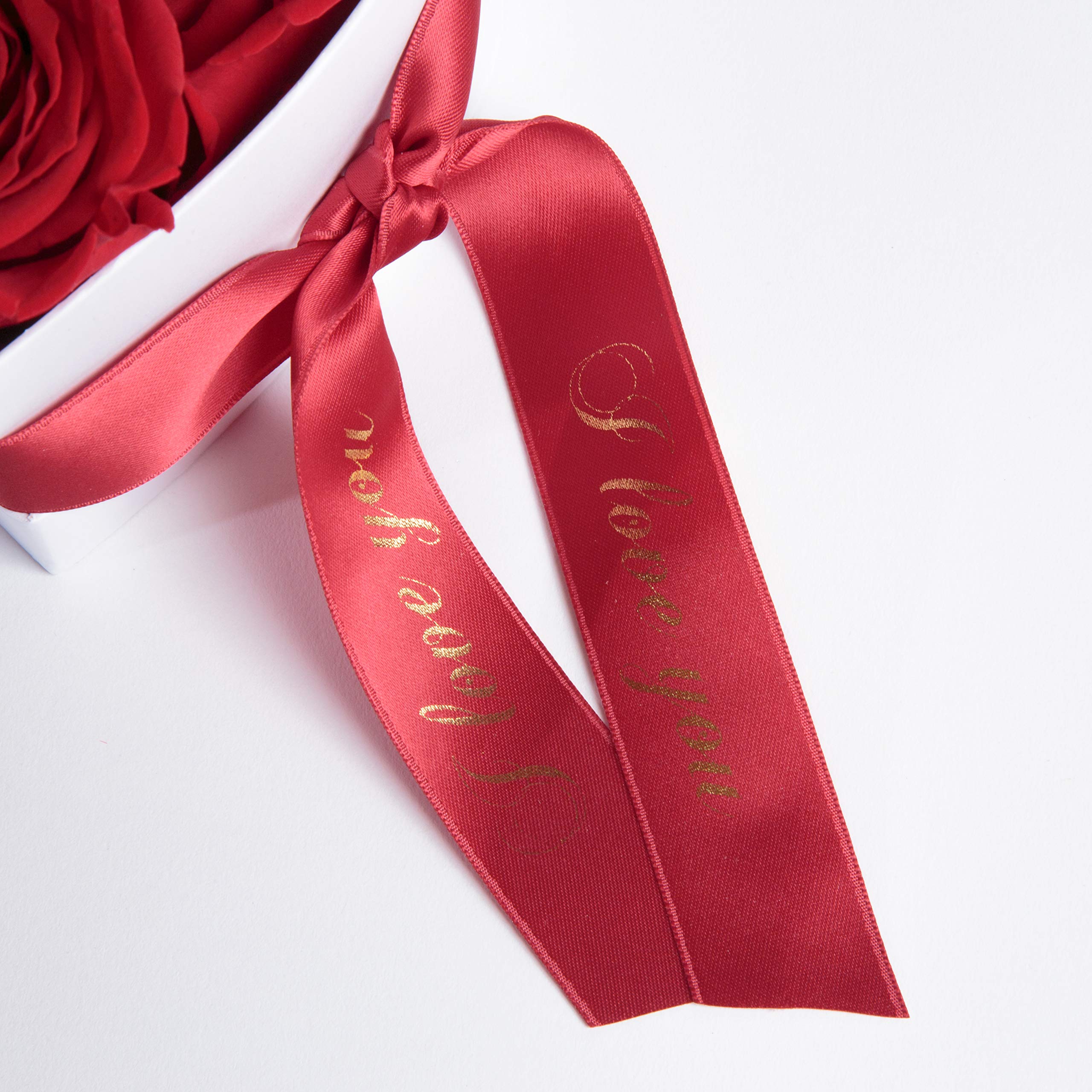 Rosemarie Schulz Heidelberg Infinity Rosenbox Herz 3 Konservierte Rosen in Box - Haltbar 3 Jahre 10x12cm - Liebeserklärung Herz Geschenke für Frauen Valentinstag und Frauentag (I Love You, Rot)