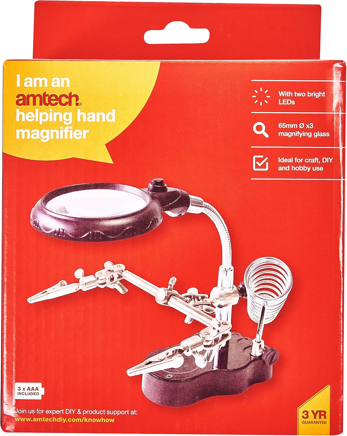 Amtech S2885 Helping Hand Magnifier Set and Soldering Stand with LED image 2