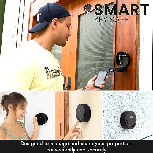 Miniatura 10 de NU-SET Smart Lock Box - Programa tu caja de seguridad cuando estés a kilómetros de distancia. Guarda llaves, tarjetas y llaveros. Ideal para el