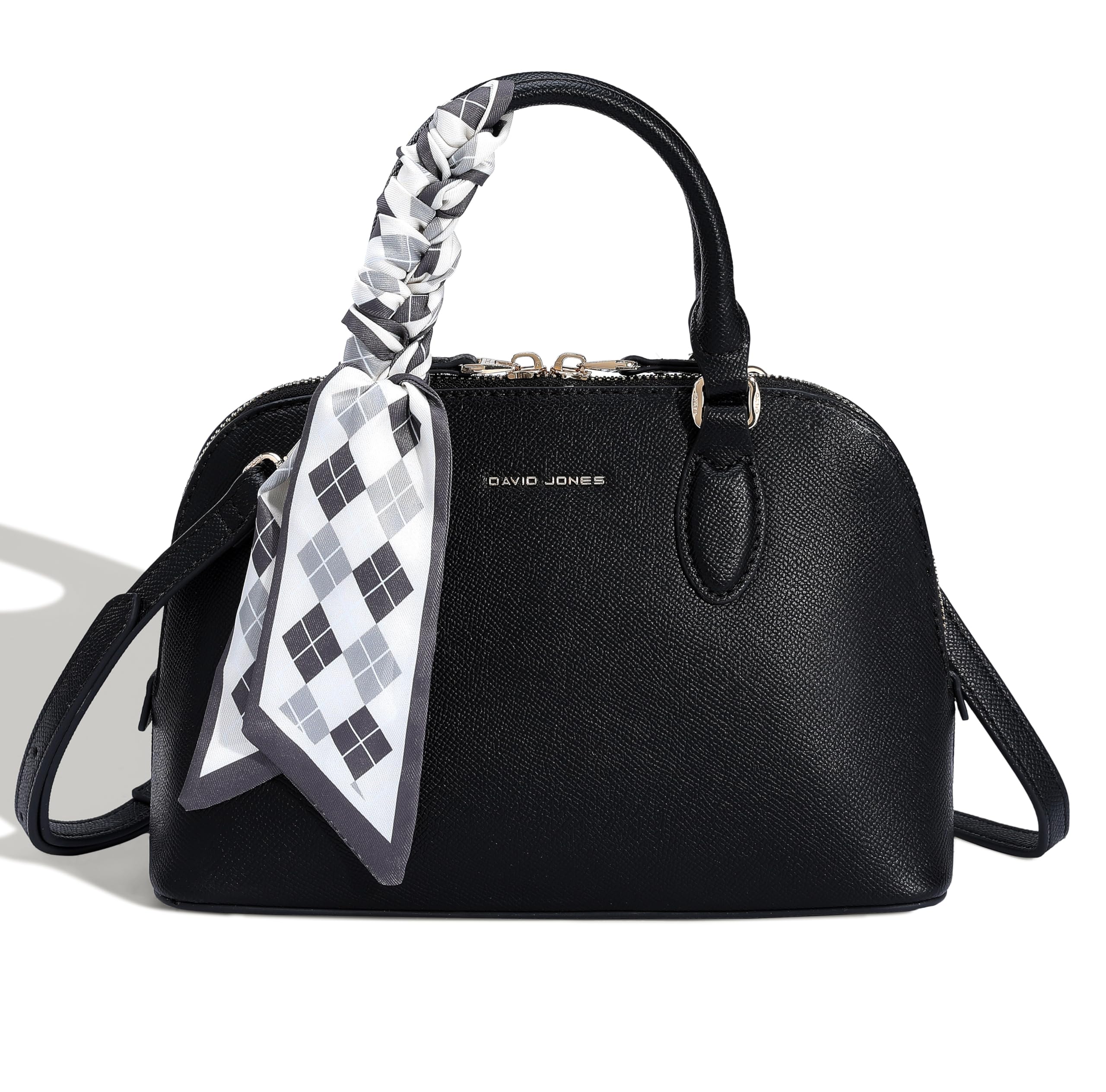 David Jones - Petit Sac à Main Femme Forme Bugatti - Cabas Fourre-Tout Porté Epaule Bandoulière Simili Cuir PU - Tote Shopper Elégant Mode Ville Chic Tendance Original