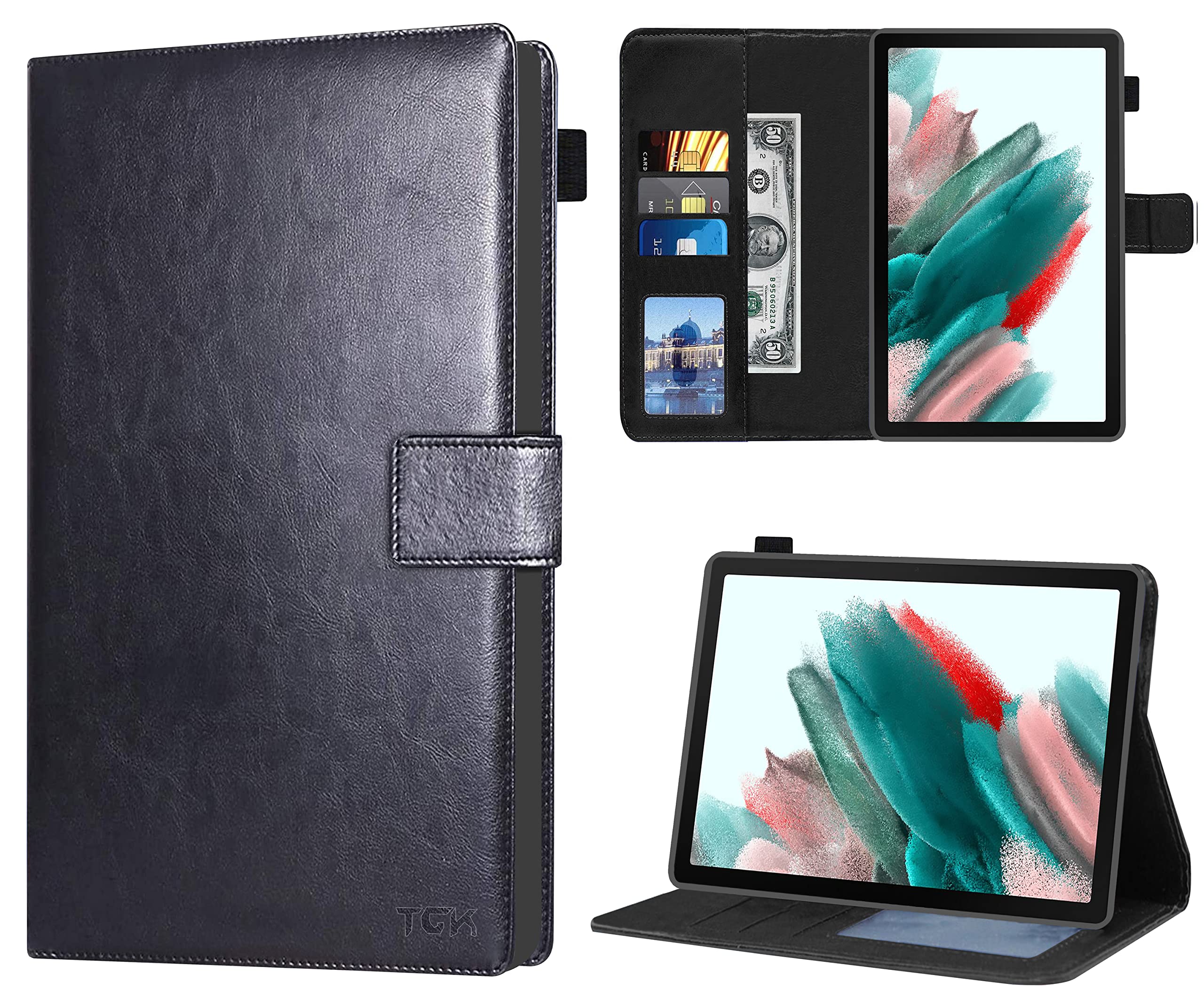 TGK Multi Protective Wallet Leather Flip Stand Case Cover for Samsung Galaxy Tab A8 10.5 inch [SM-X200/ SM-X205/ SM-X207] Black (B09QKRW9J4) Amazon Price History, Amazon Price Tracker