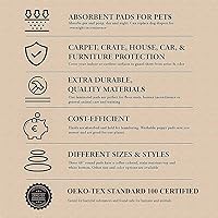 Vista 6 de EZwhelp Almohadillas reutilizables para orina de perro, lavables e impermeables para entrenamiento de orinal o almohadillas de parto, 24 x 48