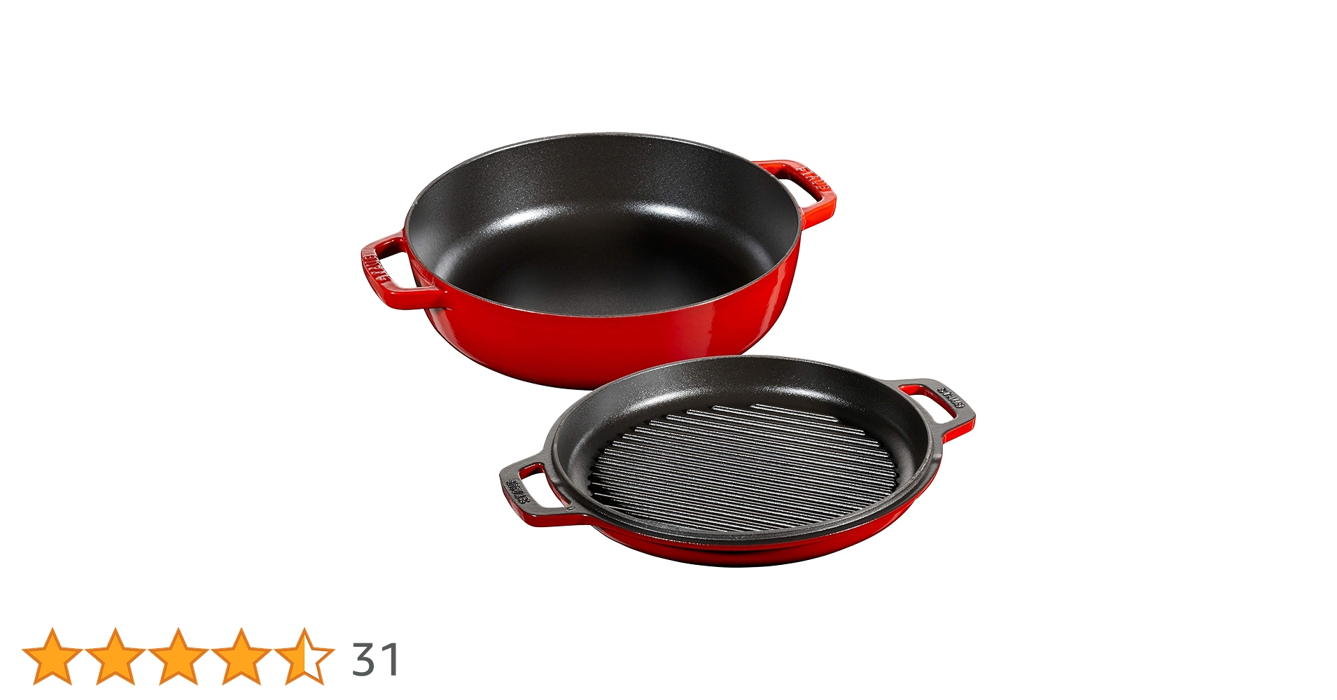 Amazon｜staub ストウブ 「 スキヤキ&グリル チェリー 26cm