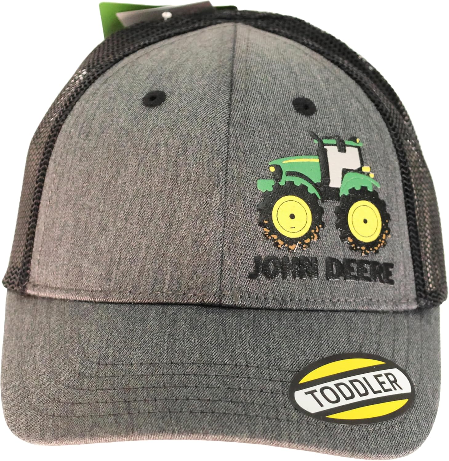 John Deere 3D Rubber Tractor Print Toddler Baseball Hat Cap-Charcoal-One Size - Image 2