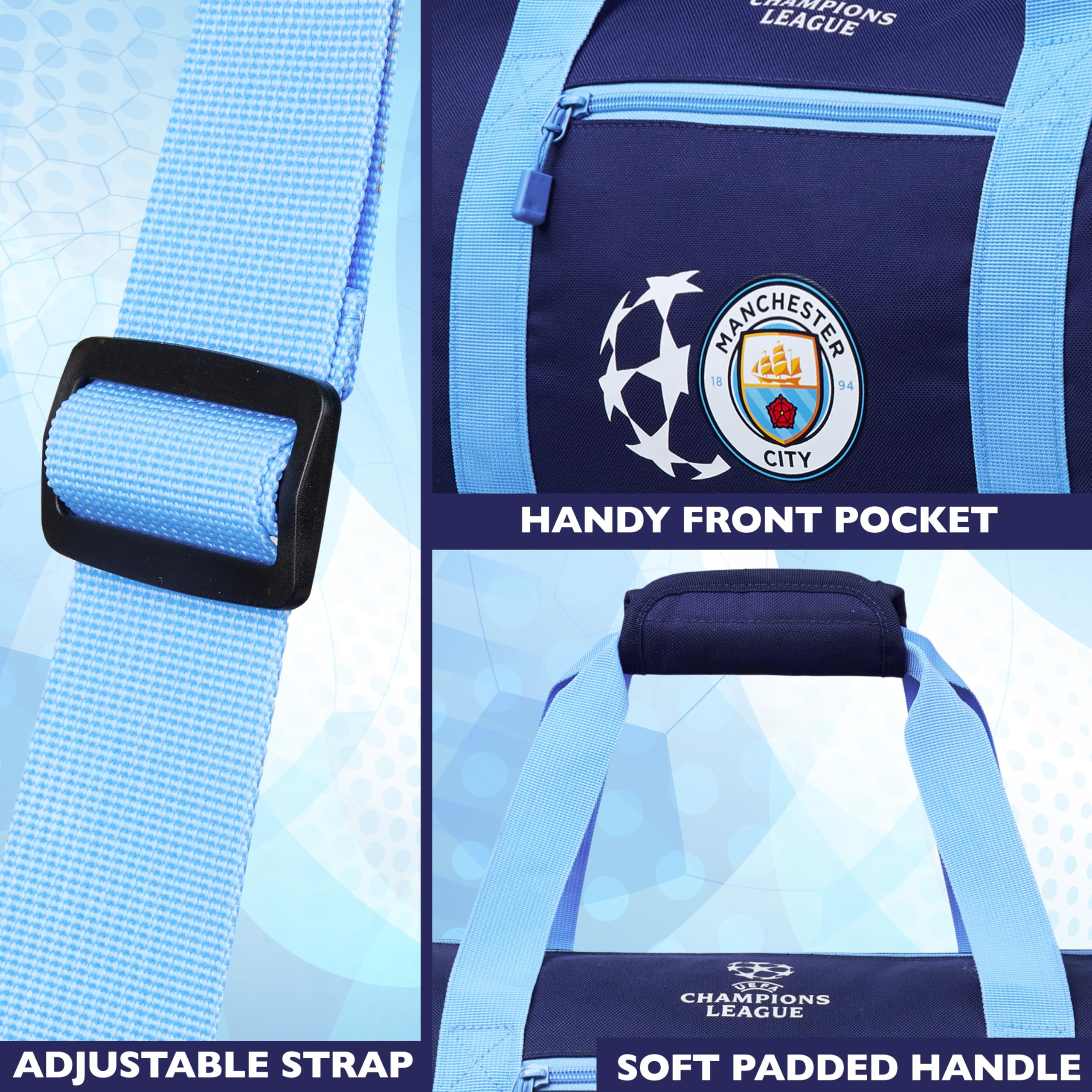 Manchester City F.C. Torba sportowa dla mężczyzn, nastolatków, sprzęt kibiców, duża torba na siłownię do piłki nożnej, na noc, weekend