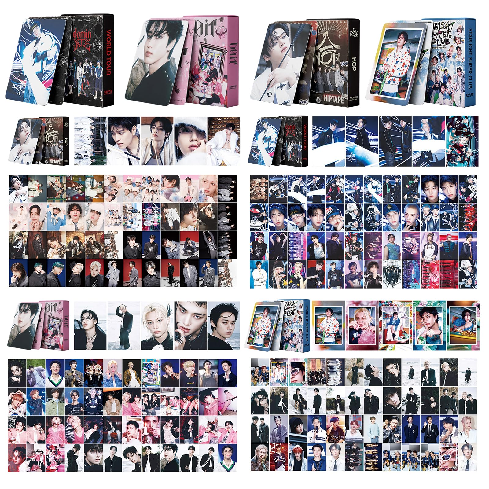 K-POP トレーディングカード セット Byhsoep Stray-Kids Album Photocards 220pcs, Lomo Cards, K-Pop