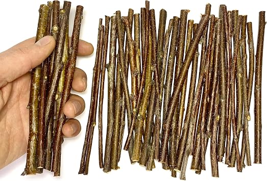 ECOVENIK - 120 Gram - Wood Sticks for Crafts - 6 Inch Birch Wood Craft Sticks - Natural Twigs Sticks for Crafting, DIY School Projects, Card Making, Embellishments & Photo Props