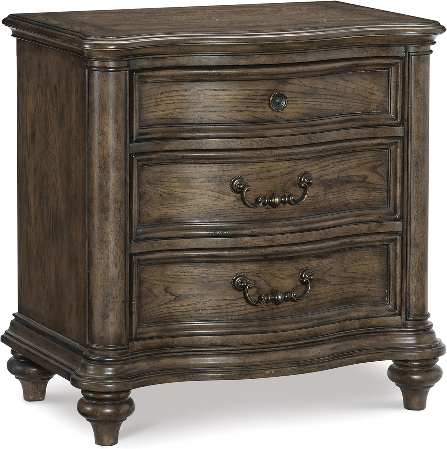 Lexicon Brinley 3-Drawer Nightstand, Brown Oak