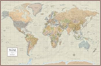 Amazon | Swiftmaps 世界地図ポスター 現代的 特選 壁用 縦24 x Amazon | Swiftmaps 世界地図ポスター 現代的 特選 壁用 縦24 x