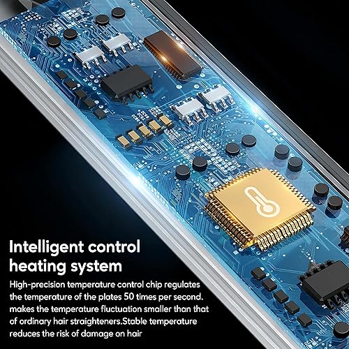 Miniatura 4 de Terviiix Plancha plana de titanio  ARC sin enganches para resultados suaves de un solo golpe, plancha alisadora de grado de salón de 1-34 pulgadas
