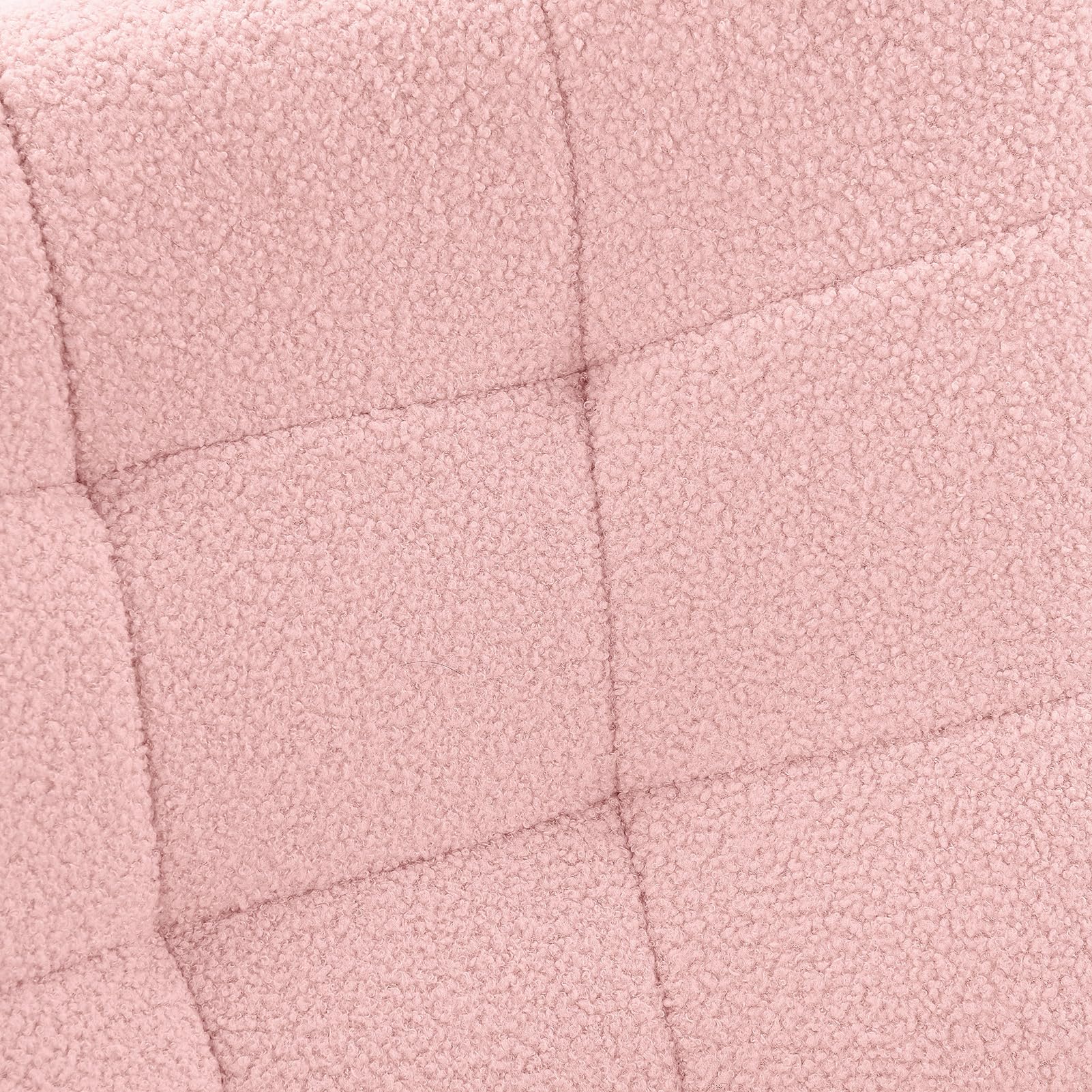 Sedia a dondolo Rosa, Rocking Chair, Sedia per l'allattamento, Sedia in velluto Teddy con gambe in legno massiccio, per soggiorno, camera da letto, balcone (rosa)