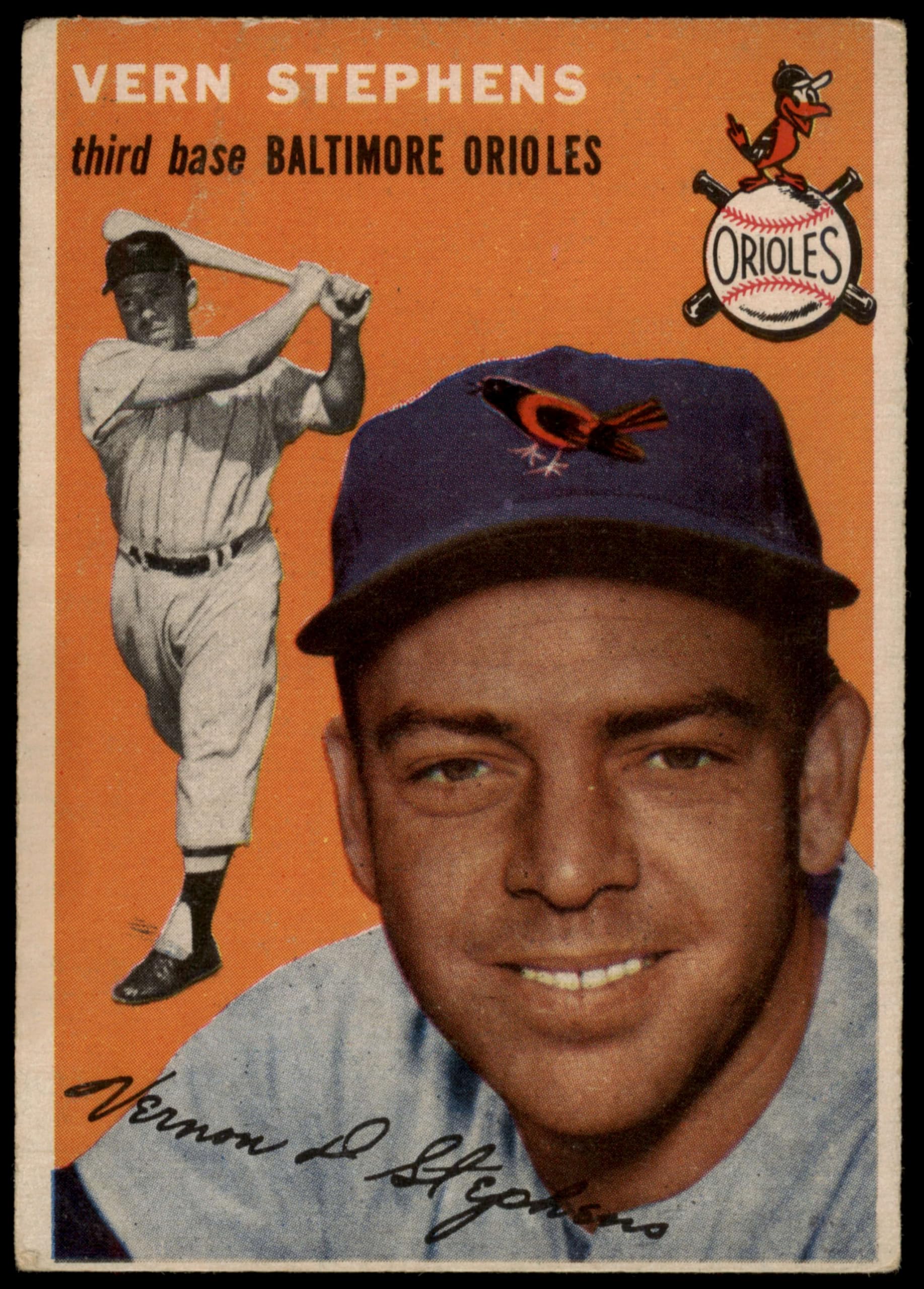 Amazon.com: 1954 Topps #54 Vern Stephens Baltimore Orioles