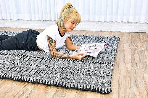 Miniatura 4 de Leewadee colchón tailandés enrollable para cama de invitados, tapete de yoga, para masaje tailandés, ecológico, orgánico y natural.