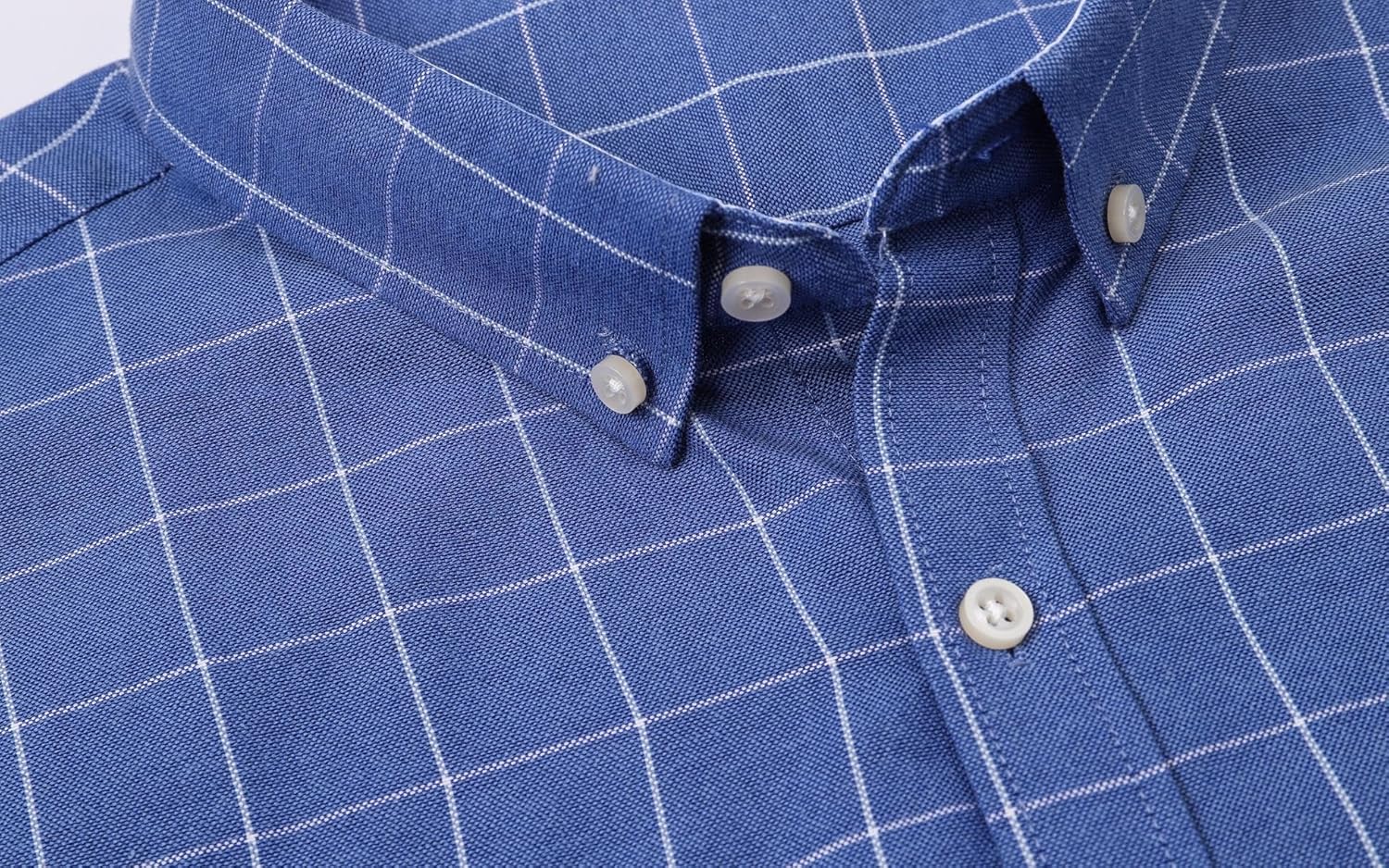 Cromoncent Mens Long Sleeve Oxford Button Down Shirts Casual Dress Shirt for Men,100% Cotton,Plaid/Stripes Shirts - Image 3