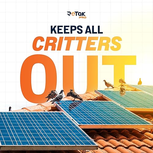 Miniatura 4 de Rotak Critter Guard PRO - Kit de rollo de rollo de prevención de aves de panel solar de 6 pulgadas x 100 pies, malla de rollo de alambre de 12