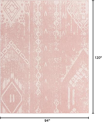 Miniatura 9 de Unique Loom Alfombra Anthro de la colección bohemia para exteriores, 6 x 9 pies, azulmarfil