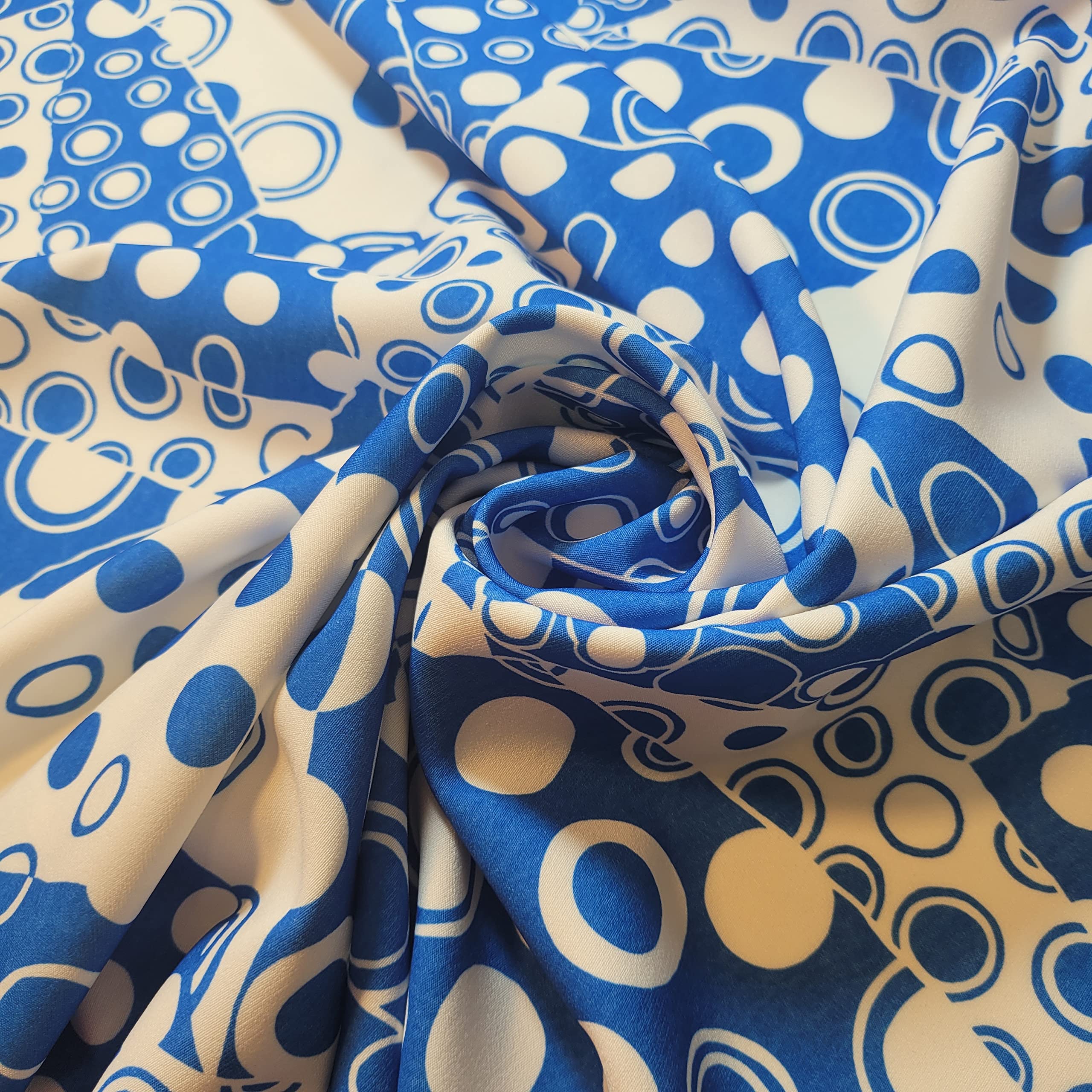 Plain & Printed Scuba Crepe Jersey Stretch Spandex Fabric - Dressmaking Material for Casual & Formal Wear