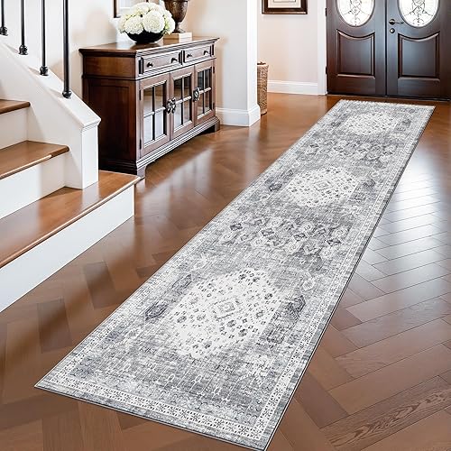 Miniatura 20 de Alfombra de Pasillo Lavable - Alfombras de Cocina de 2'6"x12' con Respaldo Antideslizante, Alfombras de Casa de Campo para Interiores para Sala