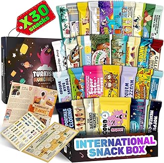 Maxi International Food Hamper | Premium Exotic Foreign Foods | Unique Hampers & Gourmet Gift for Men and Women | American Alike Retro Turkish Foods | 20 Full-Size + 1 Bonus Snacks