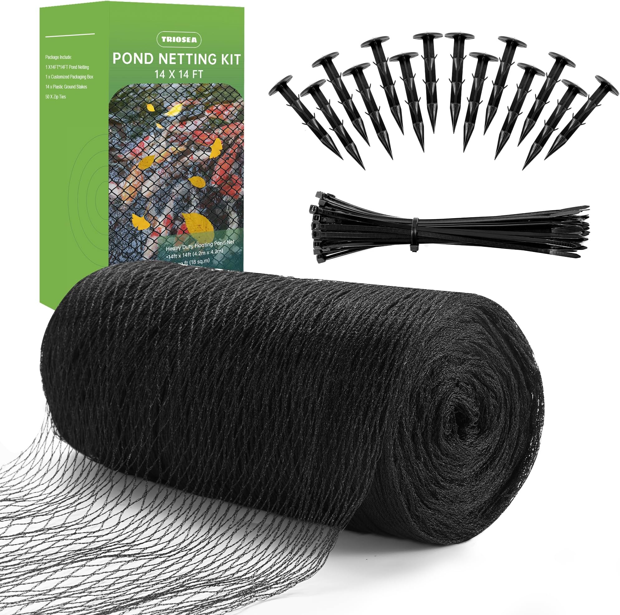 The Pond Guy Premium Fine Mesh Pond Netting Patio, Lawn