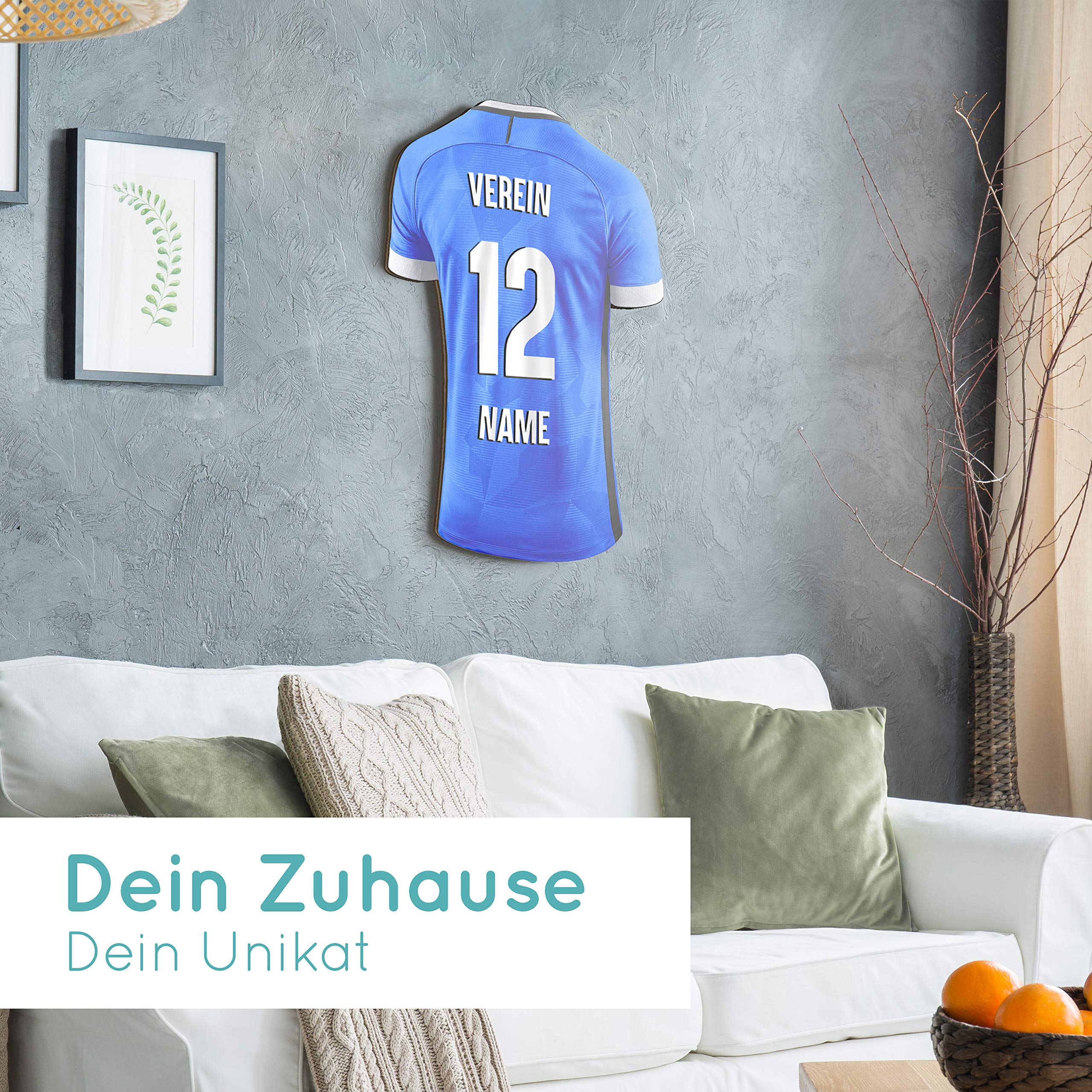Elbeffekt Trikotlampe für Bielefeld Fans aus Holz - personalisierbares Geschenk - schenke dein individuellen Bielefeld Fanartikel aus Echtholz