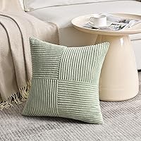 Vista 127 de Fancy Homi - Paquete de 2 fundas de almohada decorativas gris azul pequeño de 14 x 14 pulgadas para sofá, cama, sofá, rústico, estilo granja