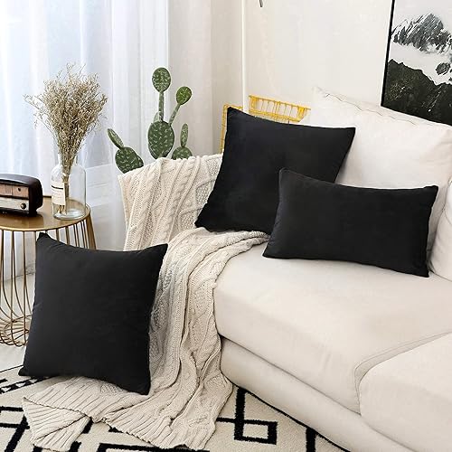 Vista 63 de Home Brilliant Fundas de almohada color verde azulado súper suaves cuadradas de terciopelo azul para sofá, dormitorio de niñas pequeñas, 18 x 18