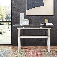 Vista 12 de OSP Home Furnishings Kristen Flip-Top Expanding Desk to Dining Table, Charcoal Finish acabado gris oscuro