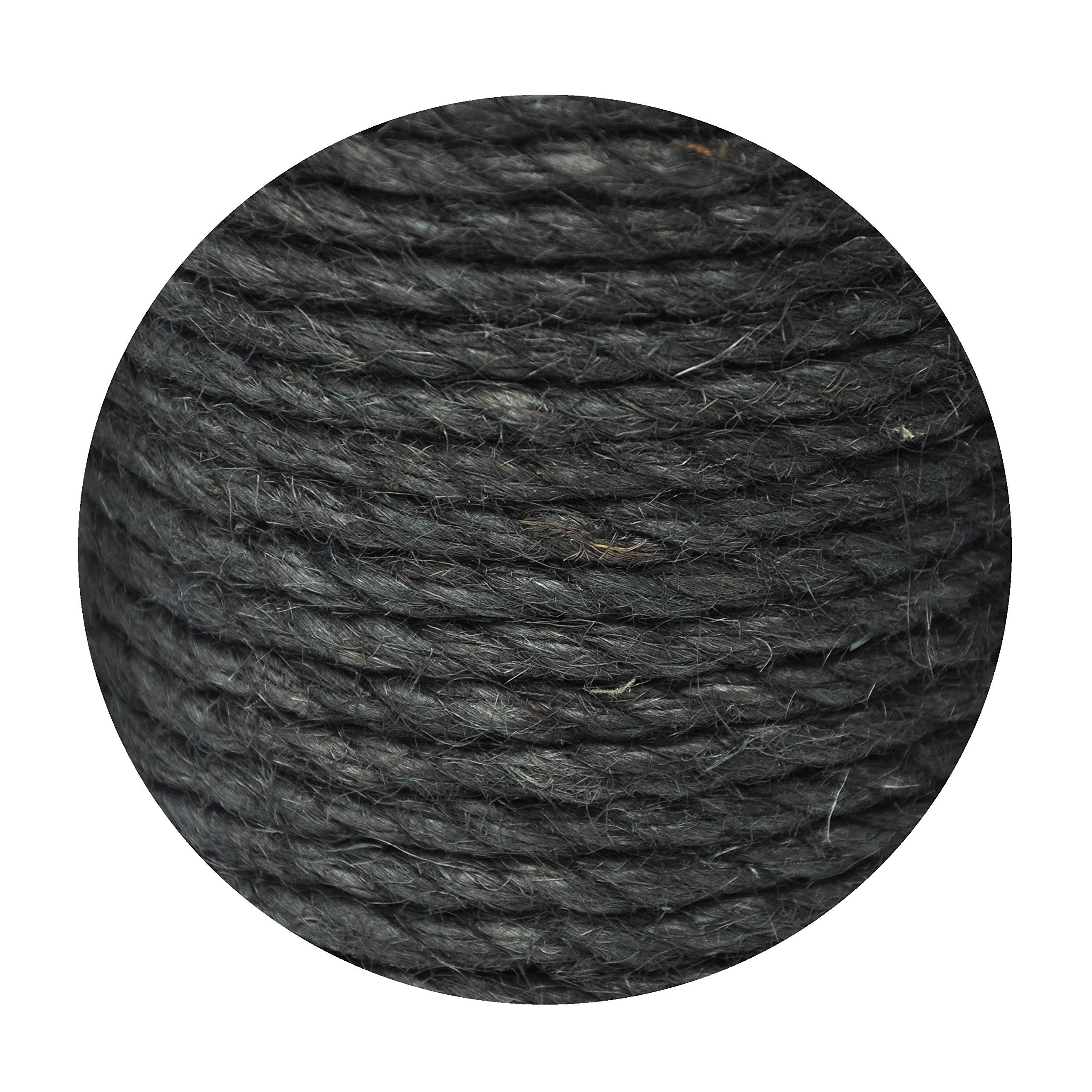 nanook Kratzstamm/Sisalsäule/Ersatzstamm für Kratzbäume - Ø 11 cm, Gewinde M8 - schwarz - Länge 50 cm - inkl. 3 Befestigungsschrauben
