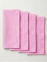 Vista 19 de Servilletas de tela de Palisa para cena con detalle de orilla y esquinas ingletadas, juego de 4 (45.7 x 45.7 cm) Azul marino - Servilletas de cena