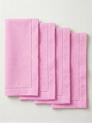 Miniatura 19 de Servilletas de tela de Palisa para cena con detalle de orilla y esquinas ingletadas, juego de 4 (45.7 x 45.7 cm) Azul marino - Servilletas de cena