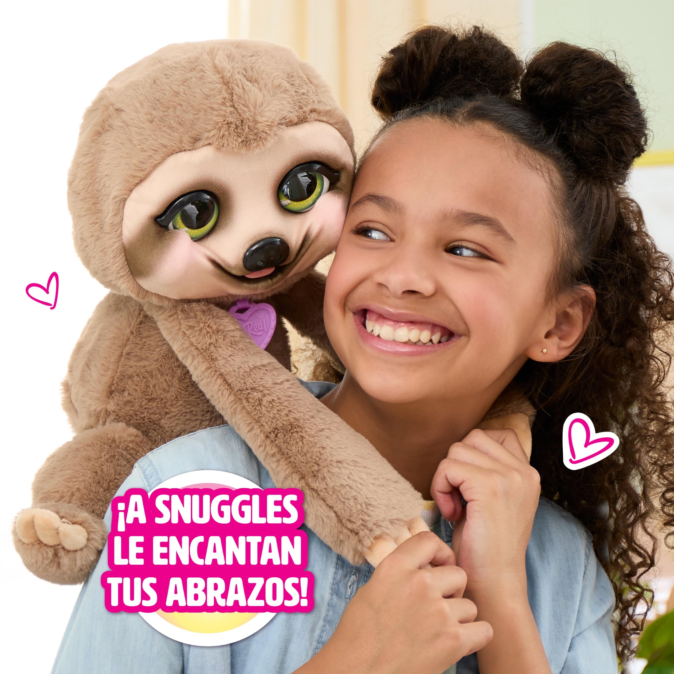 furReal Snuggles The Smiling Sloth, Peluche Interactivo | peluche interactivo con más de 50 sonidos y reacciones, a partir de 4 años