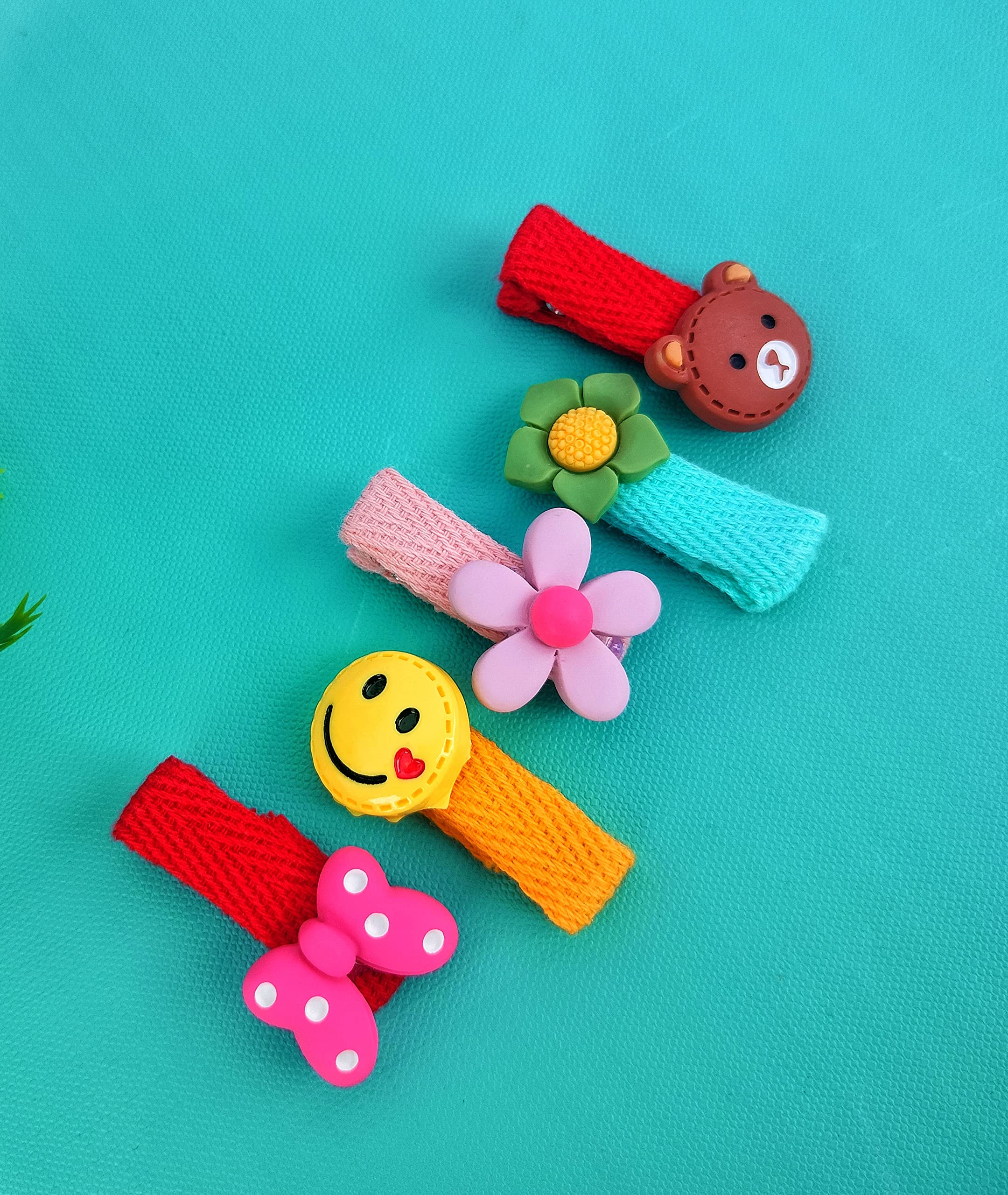 ANNACREATIONS 26 Pcs Baby Girls Hair Clips Cute Animal Character Fruit Flower Pattern Fully Ribbon Lined Hair clips Hair Accessories for Girls 1